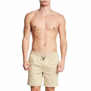 NWT Mr.Swim khaki Chino Shorts Drawstring/elastic